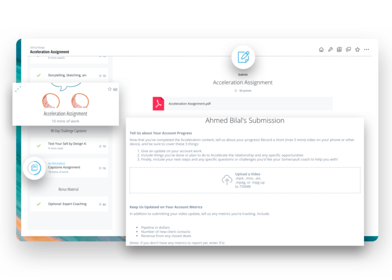 Sales Enablement Page - Networks of support Section Image of Screenshot